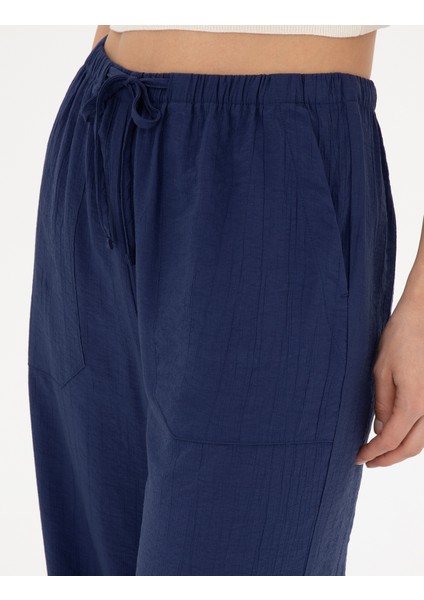 Kadın Lacivert Loose Fit Pantolon 50289784-VR033 indirimleri