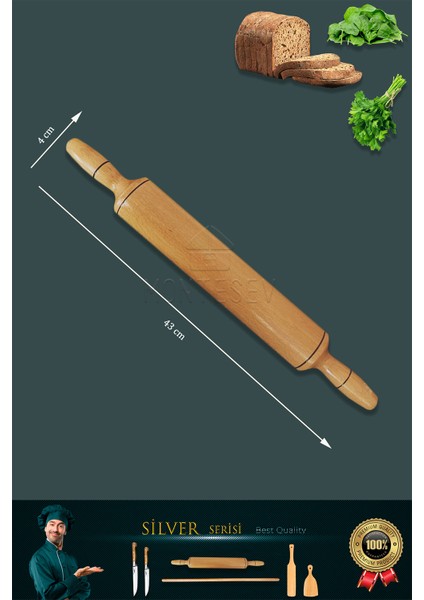 Silver Serisi Ahşap Hamur Açma Oklavası Merdanesi Lazbisa Mutfak Bıçak Börek Seti 6 Lı Slvset3 fiyatları