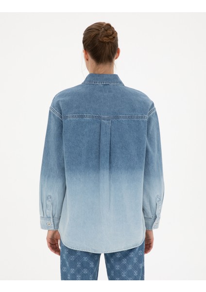Kadın Mavi Comfort Fit Jean Ceket 50284216-VR036 indirimleri