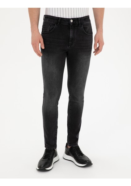 Pierre Cardin Erkek Antrasit Slim Fit Jean Pantolon 50285138-VR006