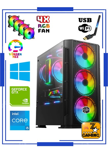 GTX15 Intel Core I5-12400F 16 GB Ram 512 GB M.2 Nvme SSD 6gb GTX1660 Oyuncu Masaüstü Bilgisayar