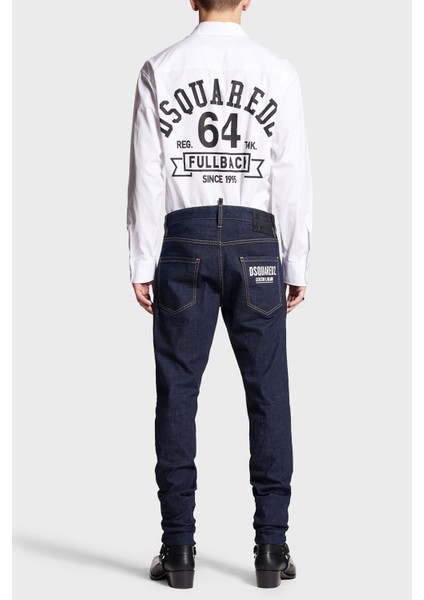 Dark Rinse Wash Streç Pamuklu Slim Fit Cool Guy Jeans Erkek Kot Pantolon S74LB1134 S30664 470 fiyatları