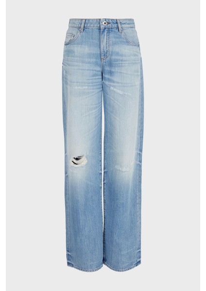 J52 Relaxed Fit Geniş Paça Jeans Bayan Kot Pantolon 3DYJ52 Y16GZ 05EL