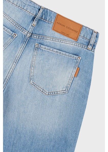 J52 Relaxed Fit Geniş Paça Jeans Bayan Kot Pantolon 3DYJ52 Y16GZ 05EL modelleri