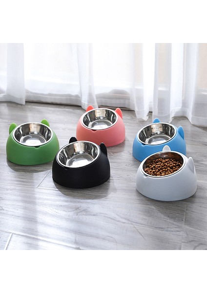 Beyaz Stil 400ML Kedi Köpek Maması 15 Derece Yükseltilmiş Paslanmaz Çelik Kaymaz Köpek Tabanı Kedi Maması Içme Suyu Besleyici Eğim Korumalı Boyun Evcil Hayvan Kasesi (Yurt Dışından) fiyatları