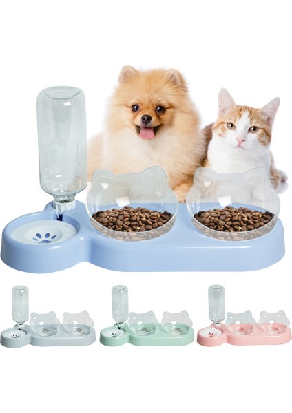 Yeşil Stil 1 Adet Kedi Maması Kase Otomatik Besleyici Su Sebili Pet Köpek Kedi Maması Konteyner Içme Yükseltilmiş Stand Bulaşık Kasesi Pet Suluk Besleyici (Yurt Dışından) fiyatları