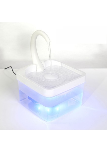 Kırmızı Stil Yeni 2l Pet Kedi Su Çeşmesi USB Otomatik LED Işık ile Köpek Içme Çeşmesi Tiryakisi Besleyici Pet Içme Çeşmesi Dispenseri (Yurt Dışından)