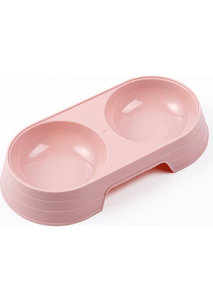 Pembe Stil Macaron Pet Çift Kase Plastik Yavru Köpek Maması Içme Tepsisi Besleyici Kedi Besleme Pet Malzemeleri Aksesuarları Cuenco Para Gatos (Yurt Dışından)