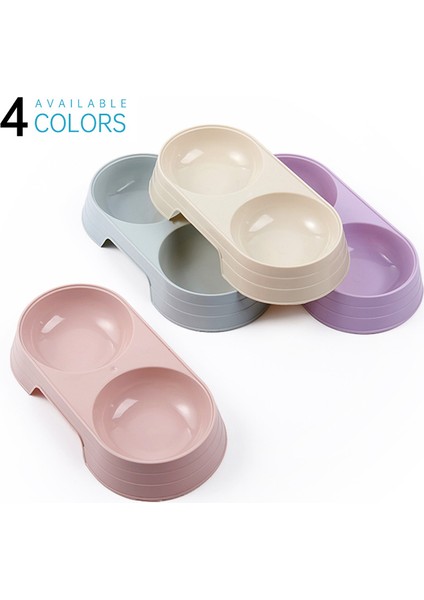 Pembe Stil Macaron Pet Çift Kase Plastik Yavru Köpek Maması Içme Tepsisi Besleyici Kedi Besleme Pet Malzemeleri Aksesuarları Cuenco Para Gatos (Yurt Dışından) fiyatları