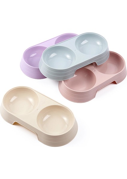 Pembe Stil Macaron Pet Çift Kase Plastik Yavru Köpek Maması Içme Tepsisi Besleyici Kedi Besleme Pet Malzemeleri Aksesuarları Cuenco Para Gatos (Yurt Dışından) fırsatları