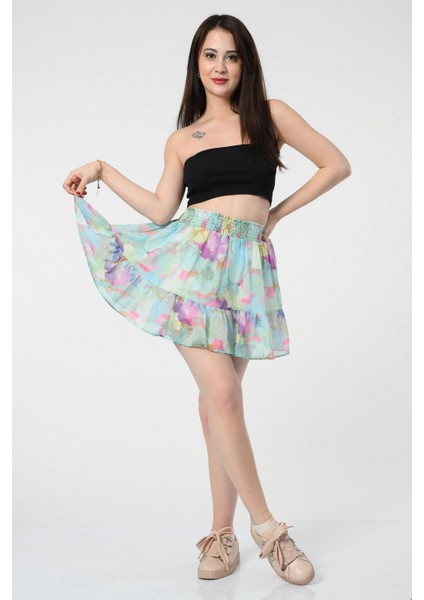 Desenli Etek - Mint Mint - S