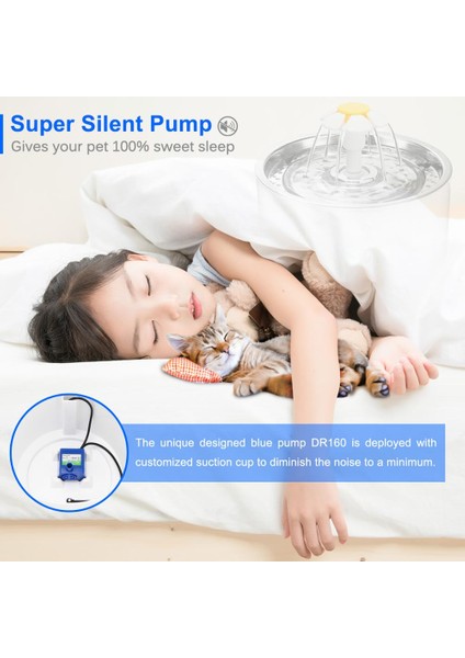 Bir Stil 2.4l Kedi Otomatik Besleyici Içecek Filtresi Otomatik Kedi Su Çeşmesi Evcil Hayvanlar Için Su Sebili Büyük Yaylı Içme Kabı Ledli (Yurt Dışından) indirimleri