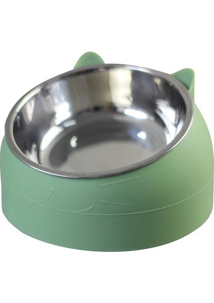 Yeşil Stil 400 ml Kedi Malzemeleri Kaymaz Kedi Köpek Kase 15 Derece Eğimli Koruma Boyun Köpek Kediler Besleyici Crashworthiness Base Pet Bowl (Yurt Dışından)