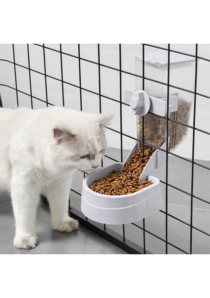 Gri Yemek Tarzı Sıcak Satmak Pet Kedi Besleyici Köpek Kase Asmak Can Sabit Kedi Köpek Kafesi Için Dayanıklı Yavru Yavru Otomatik Besleme Gıda Su Malzemeleri (Yurt Dışından) indirimleri
