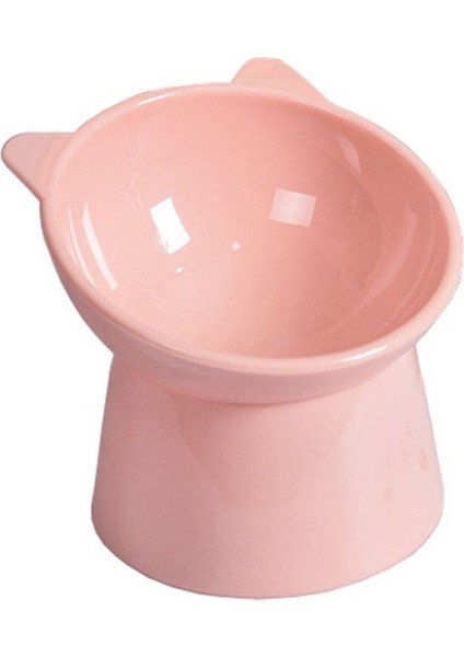 Pembe Tarzı Pet Besleme Kasesi 45 ° Boyun Koruyucu Kedi Kase Yüksek Ayak Devrilmeye Karşı Kedi Kase Kedi Köpek Maması Su Kasesi Binaural Pet Besleme Fincan (Yurt Dışından)