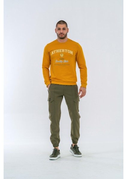 Sweatshırt Basıc - 902 - B03 - Hardal