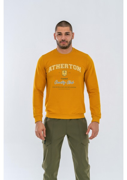 Sweatshırt Basıc - 902 - B03 - Hardal