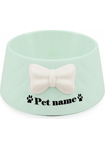 Yeşil Stil Kişiselleştirilmiş Pet Köpek Besleme Mama Kaseleri Ücretsiz Özelleştirilmiş Köpek Yavrusu Güzel Bowknot Elmas Desen Sızdırmaz Pet Besleyici Tedarik (Yurt Dışından)