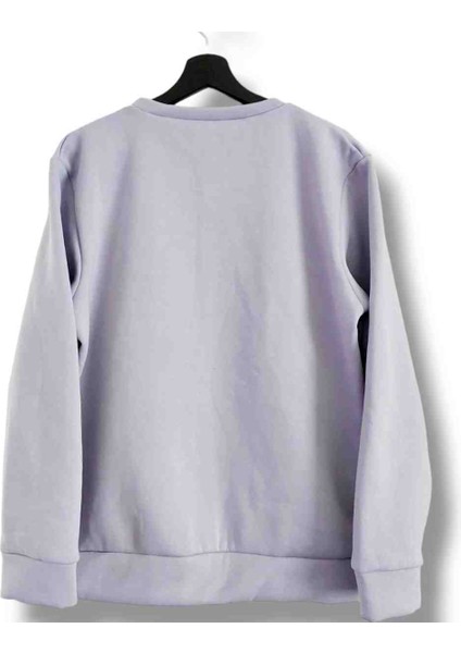 Kadın Erkek Unisex Kışlık Polar Üst Sweatshirt Kalın Içi Şardonlu Bisiklet Yaka Cepli Model Trend Hoodie