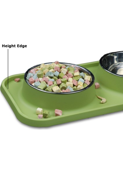 Pembe Tarzı Pet Çift Kase Paslanmaz Çelik Kaymaz Kedi Besleyici Standlı Kaseler Köpek Kase Gıda Su Besleyici Pubby Kitten Evcil Hayvan Malzemeleri (Yurt Dışından) modelleri
