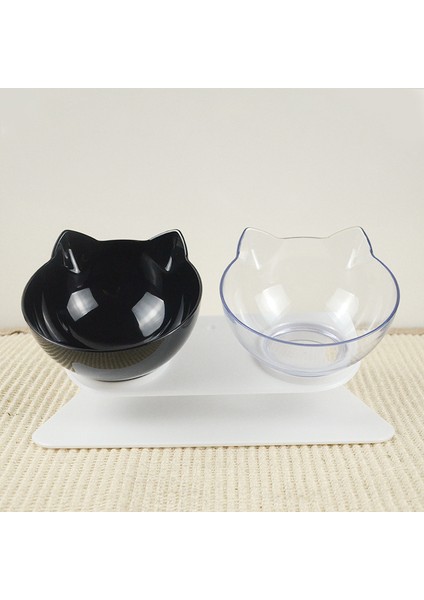 Şeffaf Stil Kedi Çift Kase Kedi Kase Köpek Kase Kaymaz Yükseltilmiş Standlı Mama Kasesi Kedi Besleme ve Sulama Malzemeleri Köpek Besleyici Evcil Hayvan Malzemeleri (Yurt Dışından) fiyatları