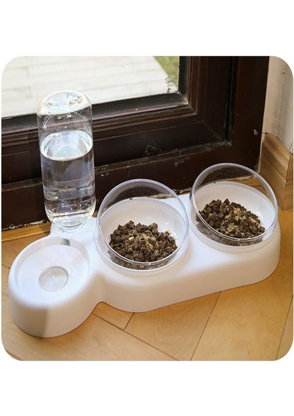 Beyaz Stil Pet Kedi Mama Kasesi Su Sebili ile Otomatik Besleyici Köpek Kedi Çift Kase Içme Yükseltilmiş Stand Bulaşık Kaseleri Kediler Için (Yurt Dışından) modelleri