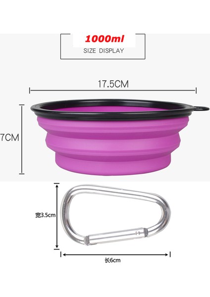 Siyah Stil 1000ML L Pet Köpek Büyük Katlanabilir Kedi Katlanır Silikon Kase Açık Seyahat Taşınabilir Köpek Maması Konteyner Besleyici Çanak Su Haznesi (Yurt Dışından) indirimleri