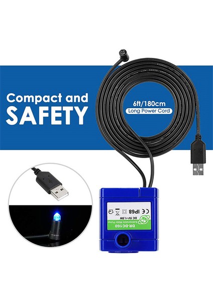 Mavi Stil Su Pompası Kediler Köpek Içme Çeşmesi Kase Fırçasız Motor Motor Aksesuarları Evcil Hayvanlar Için Suluk Kedi Içecek Pompası LED Dc 5V (Yurt Dışından) fırsatları