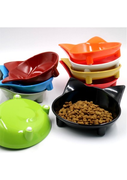 No.2 Tarzı Resim Gösterdiği Gibi 1 Adet Düz Kedi Kulakları Şekli Pet Kedi Kase Güzel Kedi Kulak Şekli Düz Renk Köpek Kedi Kase Gıda Su Pet Besleme Malzemeleri (Yurt Dışından) fırsatları