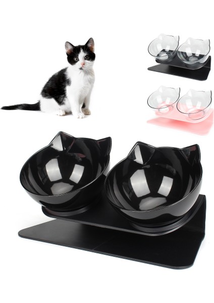 Çift Şeffaf-B Stili Yeni Kedi Çift Kase Yavru Kase Köpek Kase Şeffaf Malzeme Kaymaz Gıda Kase Koruma ile Servikal Kedi Aksesuarları (Yurt Dışından) fiyatları