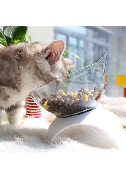 Resim Stili Olarak Yükseltilmiş Standlı Kedi Yükseltilmiş Kase 15 Derece Eğik Tasarım Boyun Koruma Standı Yükseltilmiş Pet Mama Su Besleyici Kase Kedi Küçük Köpek Için (Yurt Dışından) fırsatları