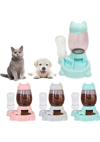 Gri Stil 2l 2.2l Pet Köpek Kedi Köpekler Için Otomatik Besleyici Kase Içme Suyu 528ML Şişe Yavru Kedi Kaseler Yavaş Gıda Besleme Malzemeleri (Yurt Dışından) indirimleri