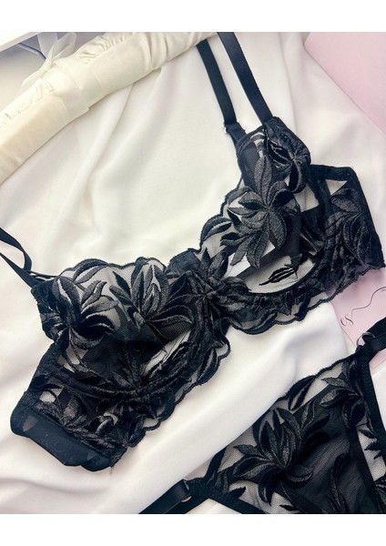 Es Lingerie Black Amaris Bralet Sütyen Takım