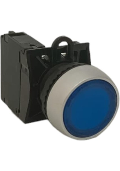TJ2533-0AM40-J01 / Tj2 Serisi Saten Çerçeveli, Işıklı ve Yaylı Buton Seti, Mavi (1nc, 24 Vac/dc)