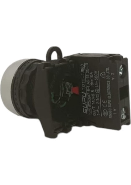 TJ2533-0AM40-J01 / Tj2 Serisi Saten Çerçeveli, Işıklı ve Yaylı Buton Seti, Mavi (1nc, 24 Vac/dc)