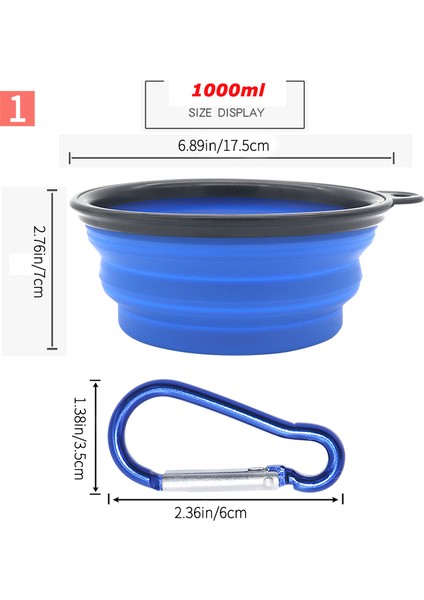 Kırmızı Stil 1000ML L Pet Köpek Kase Büyük Katlanabilir Kedi Su Kase Katlanır Silikon Açık Seyahat Taşınabilir Köpek Maması Konteyner Besleyici Çanak (Yurt Dışından) fiyatları