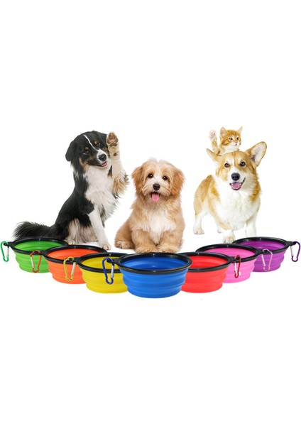 Kırmızı Stil 1000ML L Pet Köpek Kase Büyük Katlanabilir Kedi Su Kase Katlanır Silikon Açık Seyahat Taşınabilir Köpek Maması Konteyner Besleyici Çanak (Yurt Dışından) indirimleri