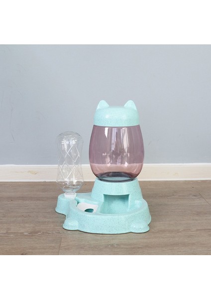 Premium Mavi Stil 2000G 2.2l Pet Köpek Kedi Köpekler Için Otomatik Besleyici Kase Içme Suyu 528ML Şişe Yavru Kedi Kaseler Yavaş Gıda Besleme Konteyner Malzemeleri (Yurt Dışından)
