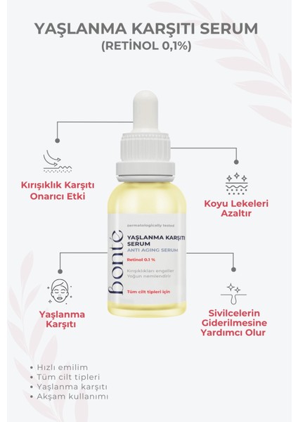 Yaşlanma Karşıtı Serum Retinol 0,1% 30 ml fiyatları