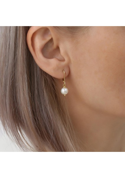 925 Ayar Gümüş White Tatlısu Incisi Küpe-8mm modelleri