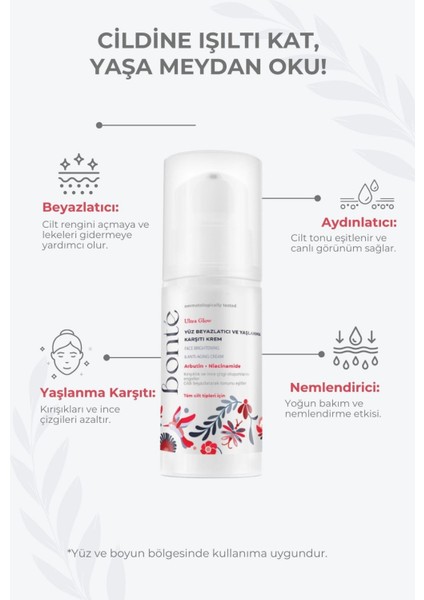 Yüz ve Yaşlanma Karşıtı Krem (Ultra Glow) 50 ml fiyatları