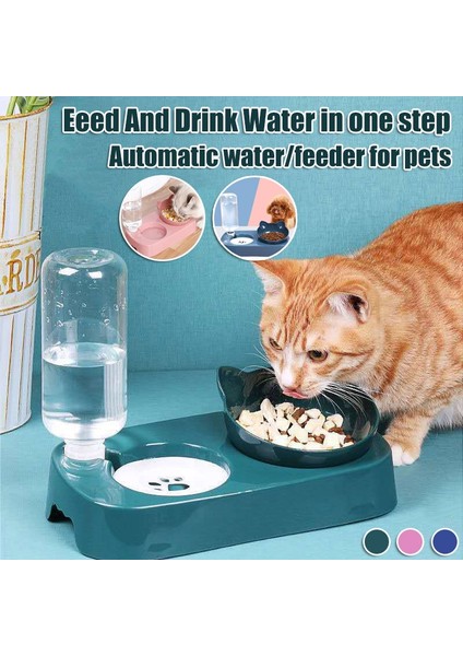 Stil2 Yeşil Stil Otomatik Içme Çeşmesi Dikey Pet Köpek Kedi Maması Konteyner Plaka Çift Kase Besleyici Içme Şişesi Comedero Gato (Yurt Dışından) fiyatları