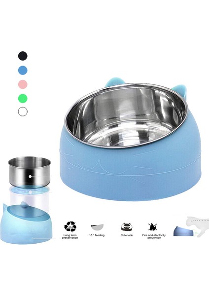 Beyaz Stil 400ML Köpek Kedi Kase Kedi Besleyici 15 Derece Yükseltilmiş Pet Gıda Tiryakisi Kediler Köpekler Için Kaseler Paslanmaz Çelik Köpek Köpek Kase Pet Aksesuarları (Yurt Dışından) fiyatları
