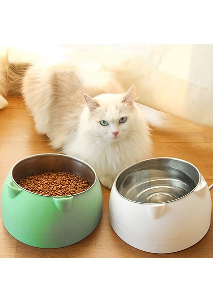 Beyaz Stil 400ML Köpek Kedi Kase Kedi Besleyici 15 Derece Yükseltilmiş Pet Gıda Tiryakisi Kediler Köpekler Için Kaseler Paslanmaz Çelik Köpek Köpek Kase Pet Aksesuarları (Yurt Dışından) fırsatları