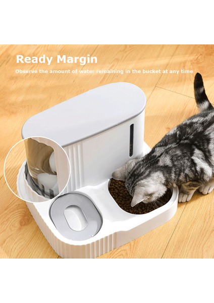 Tek Kase Tarzı 3l Pet Kedi Maması Kase Köpek Kuru Gıda Depolama ile Otomatik Besleyici Kediler Içme Suyu Kase Yüksek Li Güvenlik Malzeme Malzemeleri (Yurt Dışından) fırsatları