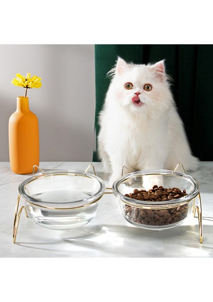Tek Braket Stili Çift Kedi Kase Şeffaf Çim Köpek Kase Standlı Pet Besleme Su Kasesi Köpek Kediler Için Gıda Pet Besleyici Kaseler (Yurt Dışından) fırsatları