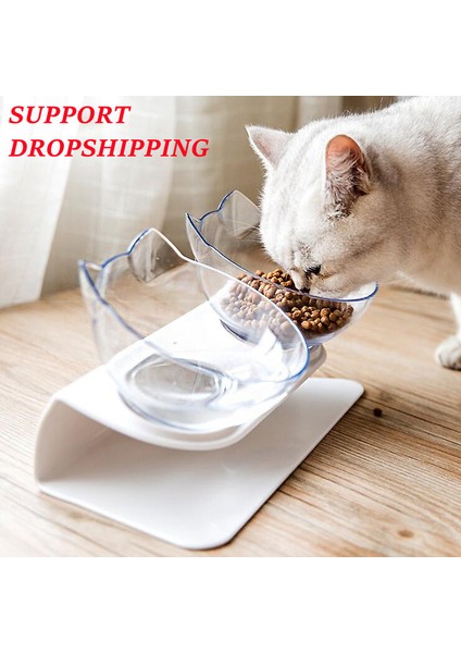 Siyah Tek Stil Kaymaz Çift Kedi Kase Köpek Kase Standlı Pet Besleme Kedi Su Kasesi Kediler Için Mama Köpekler Için Pet Kaseler Besleyici Ürün Malzemeleri (Yurt Dışından) indirimleri