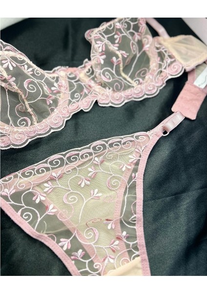 Es Lingerie Sadie Pembe Bralet Sütyen Takım