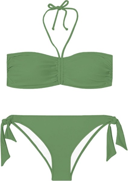 Kadın Basil Bikini Strapless