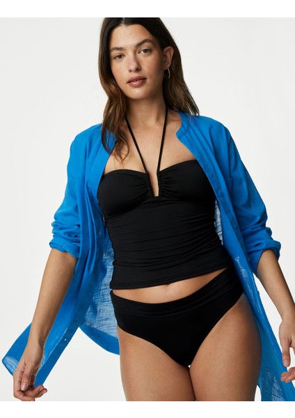 Marks & Spencer Regular Fit Büzgü Detaylı Tankini Üst